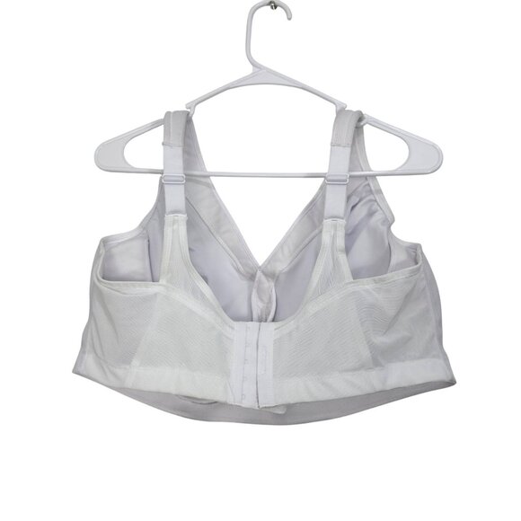 Glamorise Sport Womens White Wire-Free Sports Bra Size 46H High Support - Picture 10 of 16